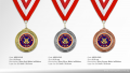 MDR-434 Custom Shiny Medal Gold Silver Bronze Singapore