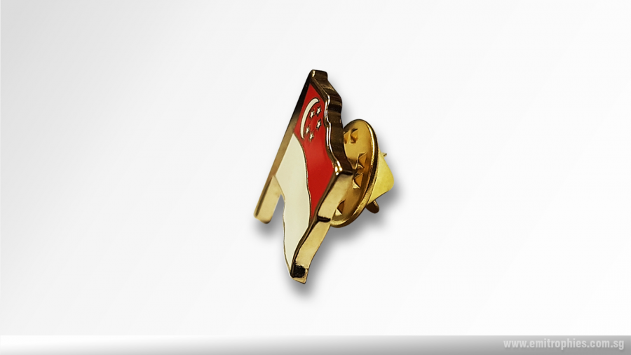 Singapore Flag Collar Pin