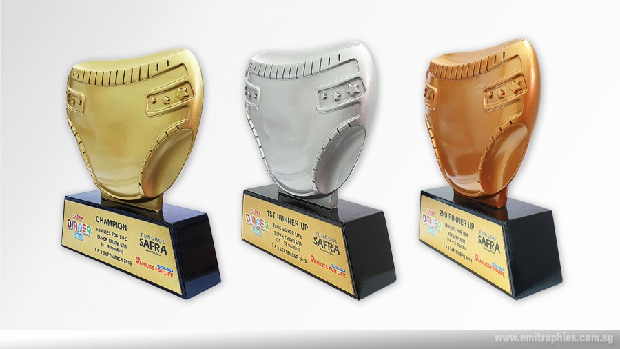 SAFRA Diaper Dash Customised Resin Trophy
