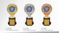 TS-348 Plastic Holder Trophy - Gold, Silver & Bronze