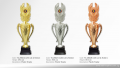 TC-2856 Plastic Cup Trophy with Lid & Logo Holder - Gold, Silver & Bronze