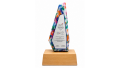 Recycled Plastic Award with Wooden Base