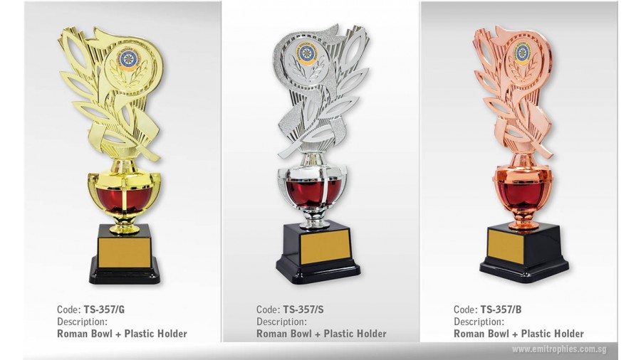 TS-357 Roman Bowl Plastic Trophy
