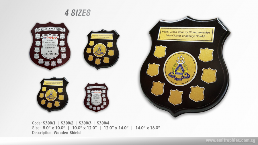 S308 Wooden Challenge Shield