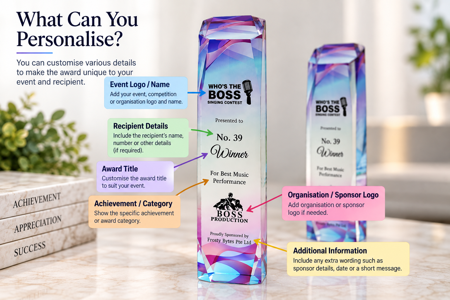 Customised crystal award Singapore